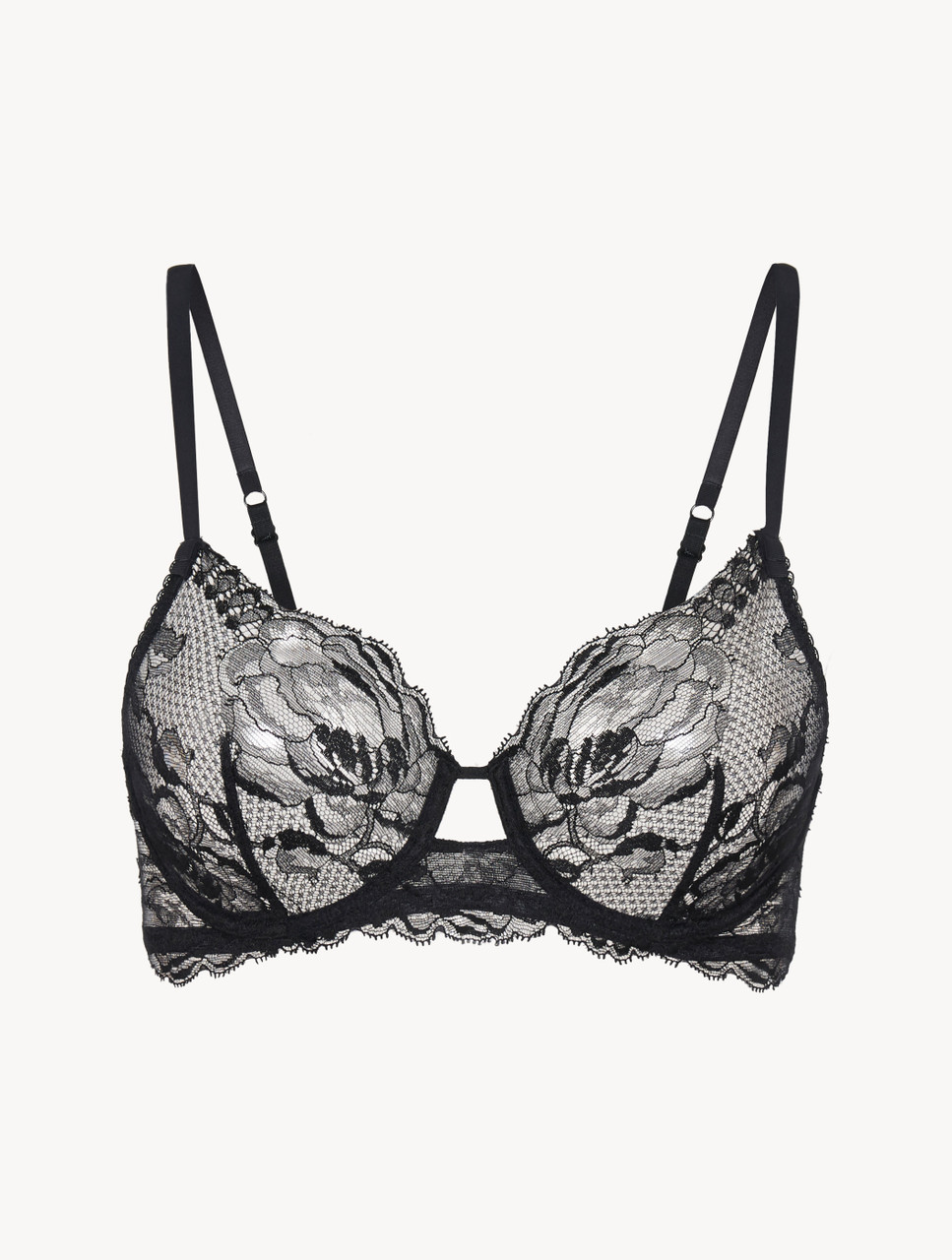 Brigitta Lace Underwired Bra in Black