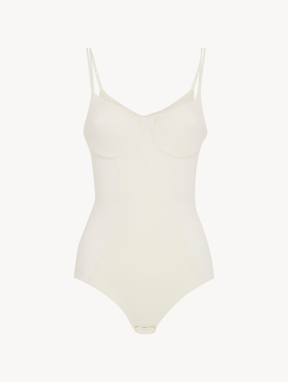 Latte-coloured underwired padded U-bra bodysuit - La Perla - US