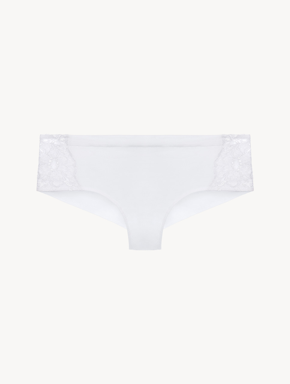 Luxury Cotton Hipster Panties in White