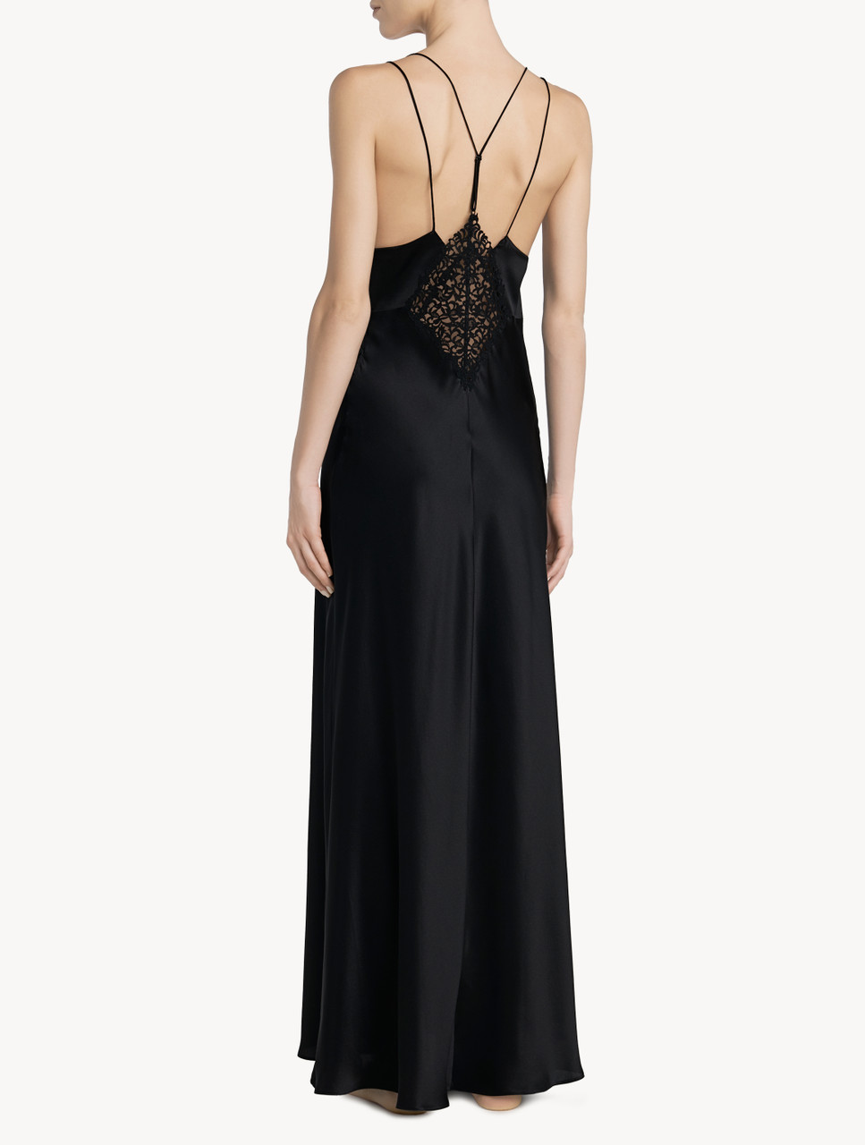 ALSLIAO Womens Dresses Faux Satin Silk Dress Slips Strappy Sexy V-neck  Party Nightdress Black XL 