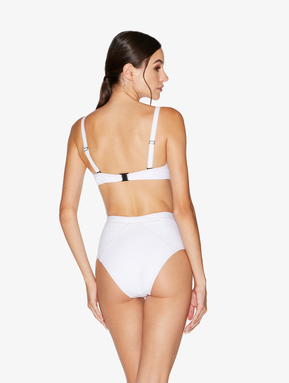 white bralette swim top