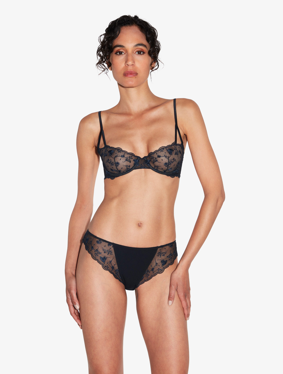 Amelie Black Balconette Bra