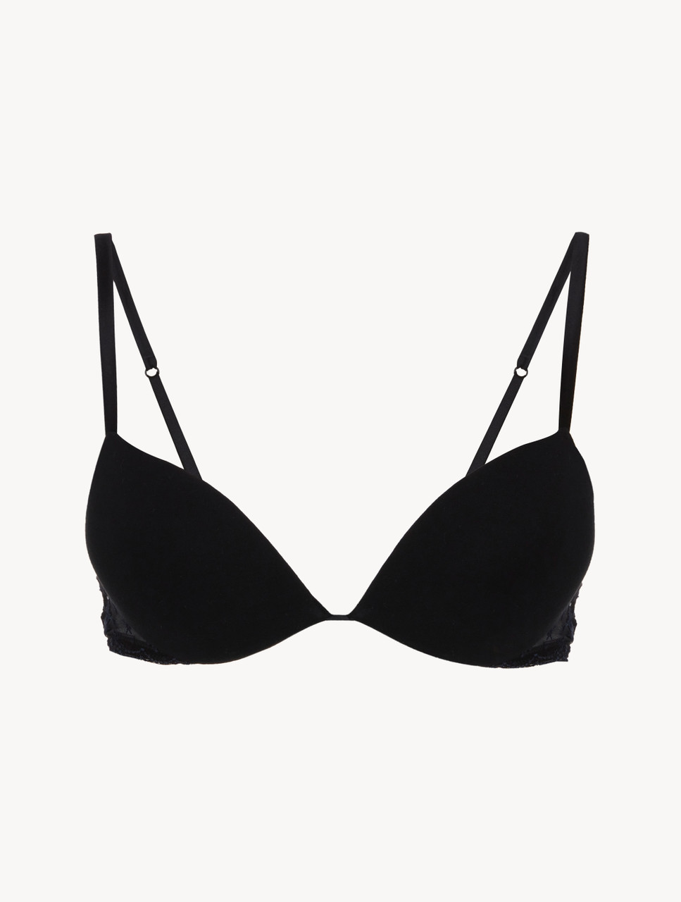 Push Up Bra in Onyx with embroidered tulle