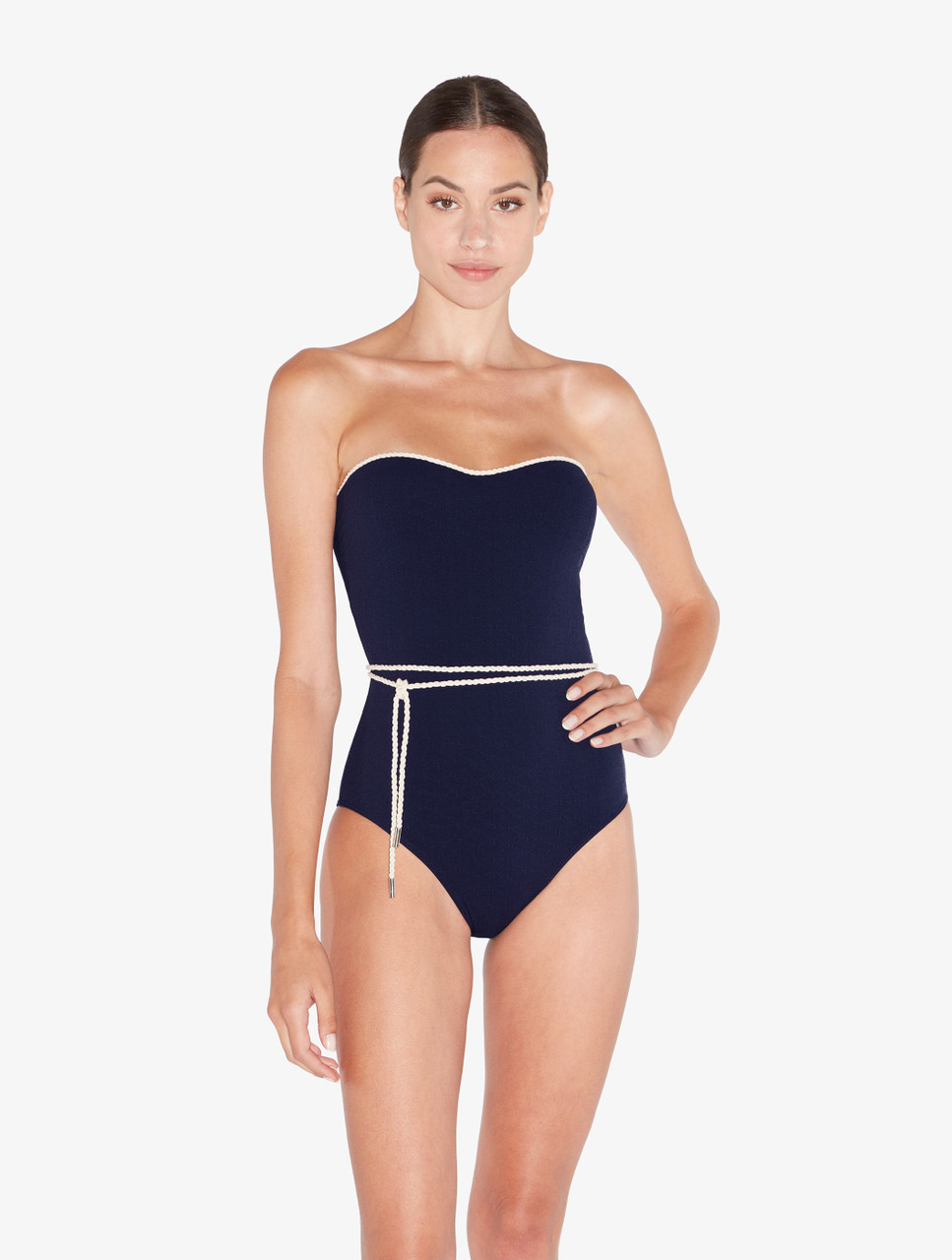 Monogram Underwired Swimsuit in Navy | La Perla
