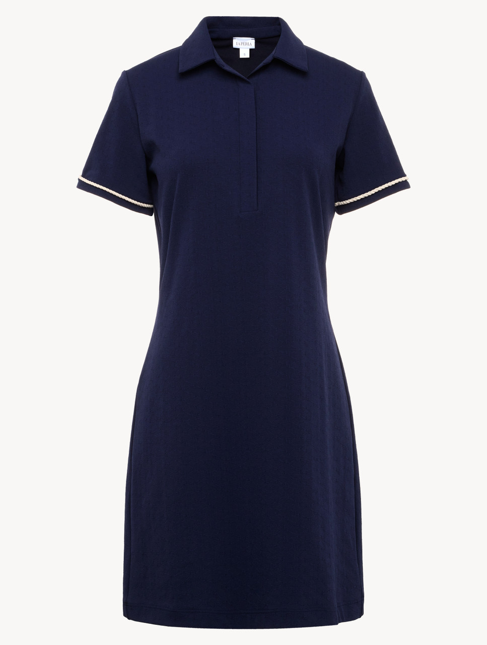 ワンピース Scalloped Polo Dress / navy Msize Scalloped Polo Dress（ワンピース）｜Her lip to（ハーリップ