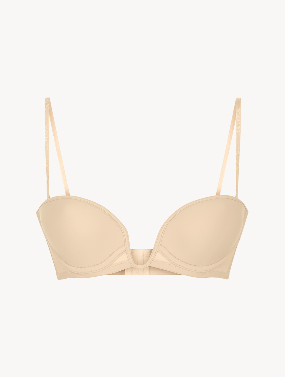 Latte-coloured underwired padded bandeau U-bra - La Perla - US