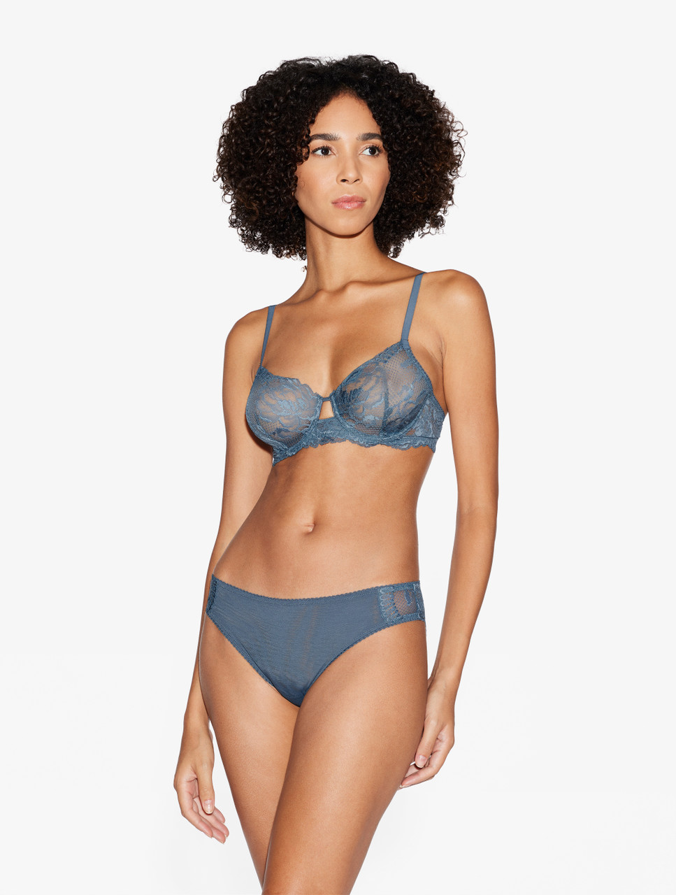 LAPERIA ビキニ Luxury Lace Underwired Bra in Dark Blue | La Perla