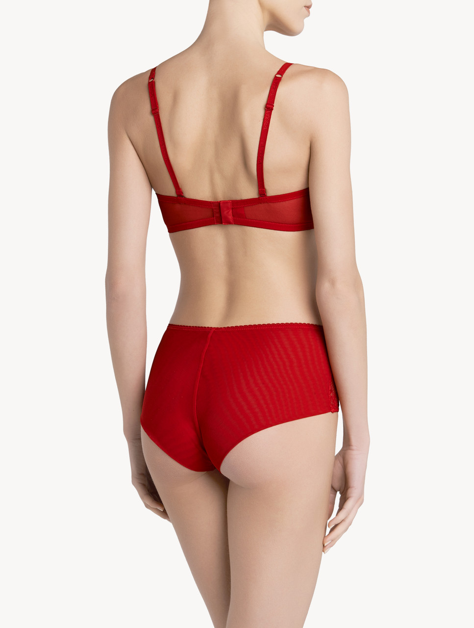 Soft balconette bra with luxurious red french lace Mediolano Harmony Red  19125 buy at best prices with international delivery in the catalog of the  online store of lingerie