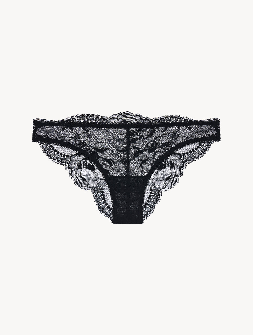 La Perla Underwear Black Slome Floral Lace Trim Drea Nwt Size XS
