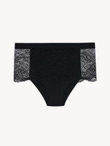 Black Leavers lace high-waisted brief_0