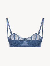 Cornflower blue Leavers lace Carioca bra_0