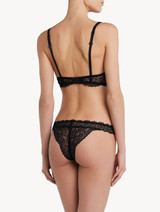 Black sheer Leavers lace underwired bra_2