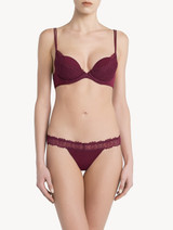 Cranberry Leavers lace push-up bra_1