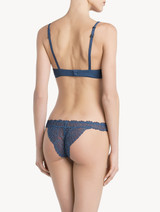 Cornflower blue Leavers lace push-up bra_2