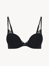 Black Leavers lace push-up bra_0