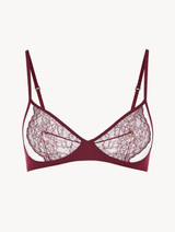 Cranberry Leavers lace non-wired bra_0