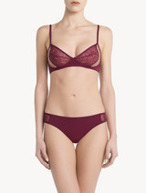Cranberry Leavers lace non-wired bra_1