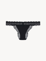 Black Leavers lace Brazilian brief_0