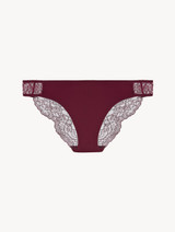 Cranberry Leavers lace medium brief_0