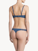 Cornflower blue Leavers lace thong brief_2
