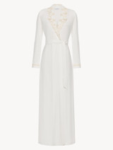 White jersey long robe_0