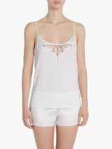 Camisole in white modal jersey with embroidered tulle_1