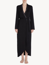 Robe in black modal jersey_1