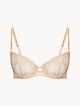 Balconette Bra in pink embroidered tulle_0