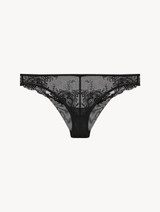 Brazilian Brief in black tulle with floral embroidered motifs_0