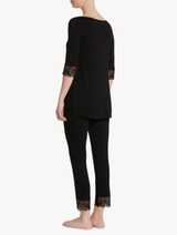 Black pyjamas in viscose stretch jersey_2