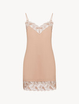 Slip Dress in beige viscose stretch jersey_0