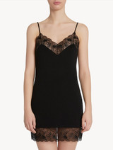 Slip Dress in black viscose stretch jersey_1