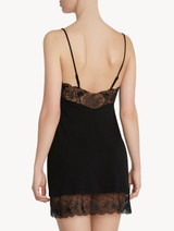 Slip Dress in black viscose stretch jersey_2