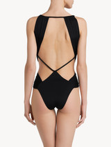 Halterneck swimsuit in black_2