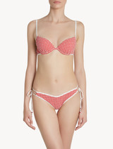 Low-rise Bikini Briefs in red gingham seersucker_3