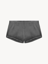 Silver silk pajama shorts_0