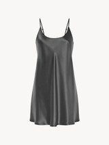Silver silk short nightgown_0