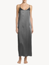 Silver silk long nightgown_1
