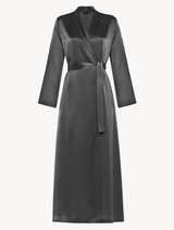 Silver silk long robe_0