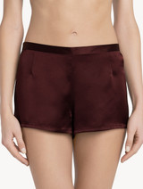 Bordeaux silk pajama shorts_3