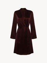 Bordeaux silk short robe_0