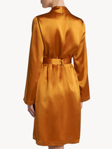 Topaz yellow silk short robe_2