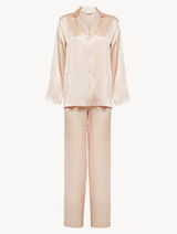 Blush pink silk pajama set_0