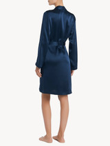 Short robe in navy blue silk_2