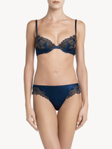 Blue silk satin thong with frastaglio_1