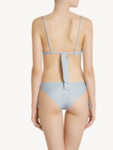 Bikini Top in azure blue with ruched cups_2