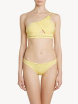 Asymmetric Bikini Top in yellow_1