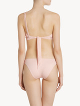 Asymmetric Bikini Top in rose pink_2