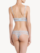 Push-up Bra in blue Lycra with Leavers lace_2