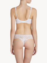Underwired Bra in white Lycra with Leavers lace_2